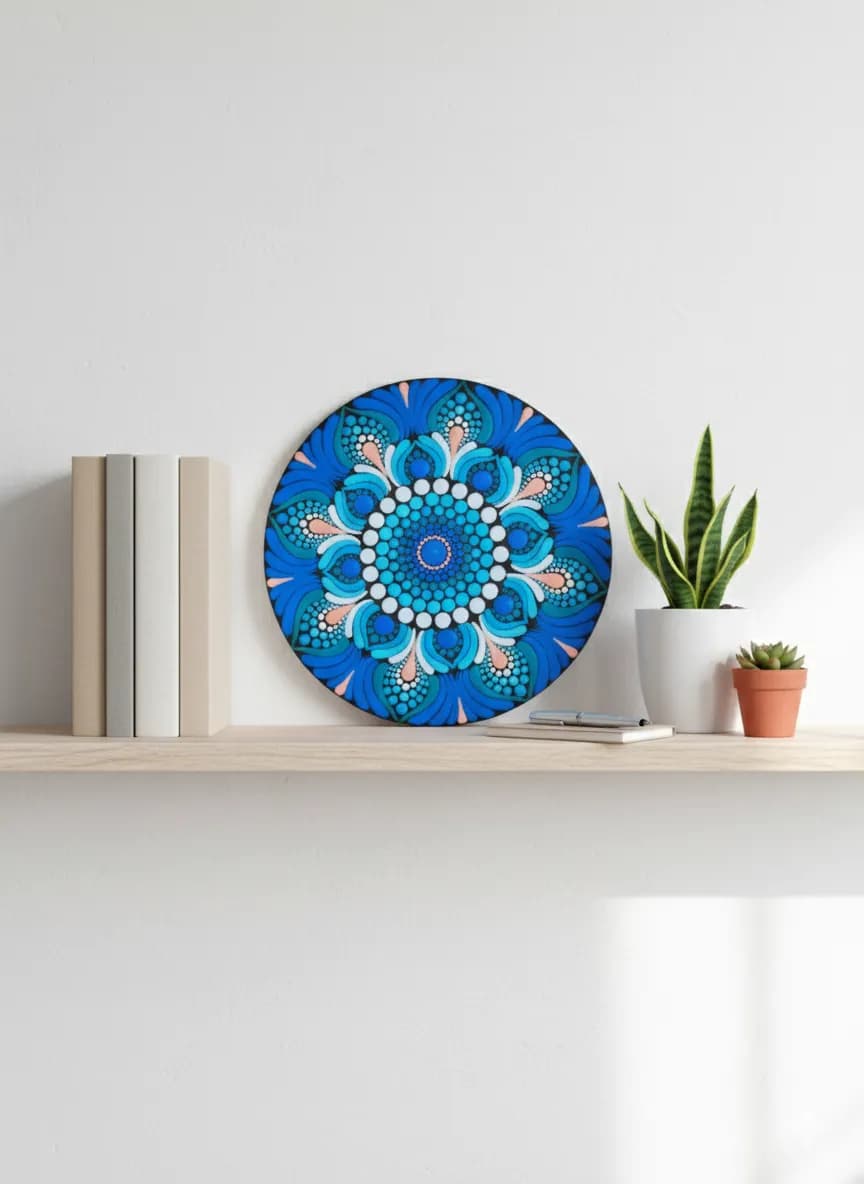 Radiant Blue Mandala: A Journey Through Color and Harmony