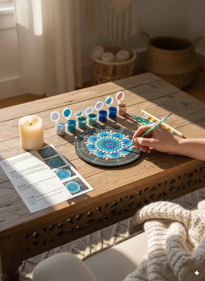 Serenity in Color: A Mandala Painting Experience for Relaxation and Creativity