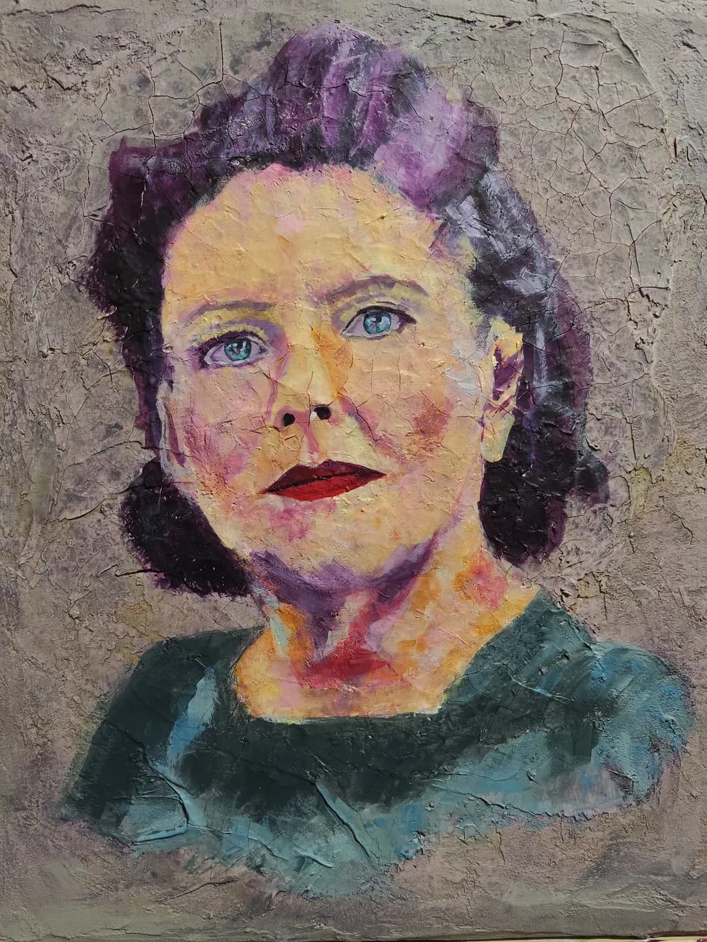 Emotional Resonance: A Portrait of Strength and Colorful Expression