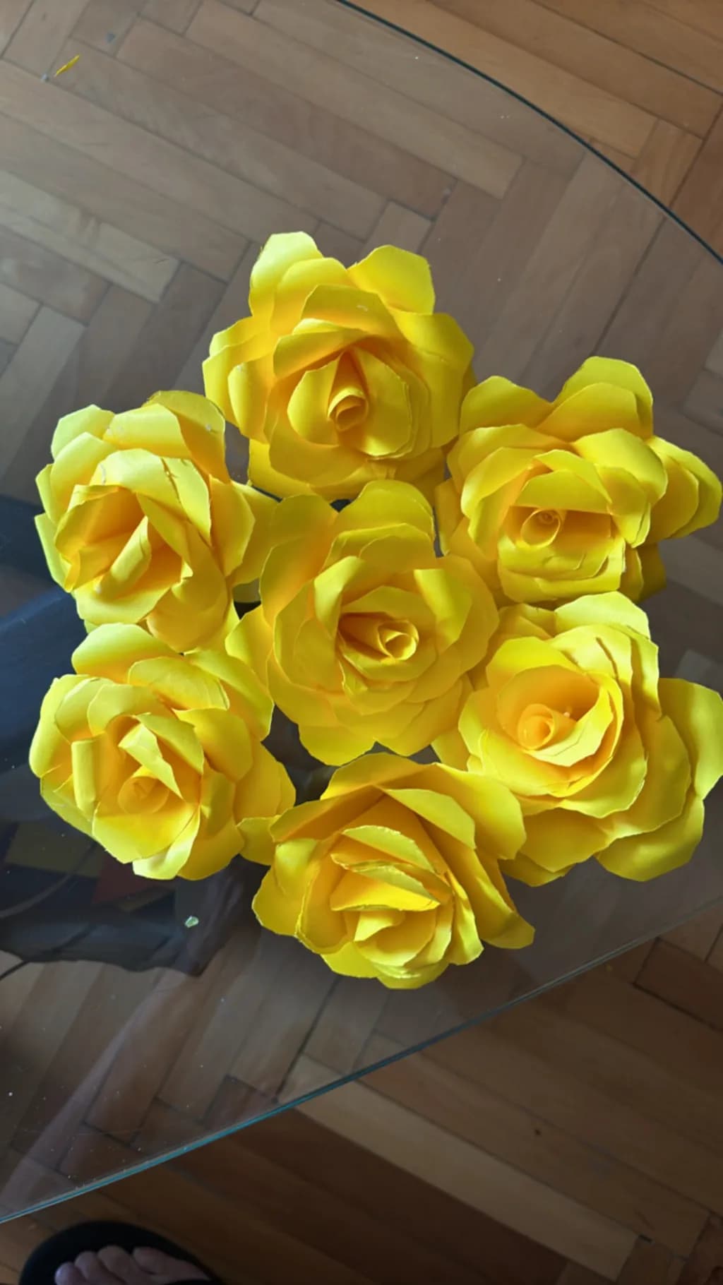 Golden Blooms: A Vibrant Arrangement of Artificial Yellow Roses for Timeless Decor
