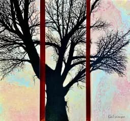 Winter's Glow Tree Triptych