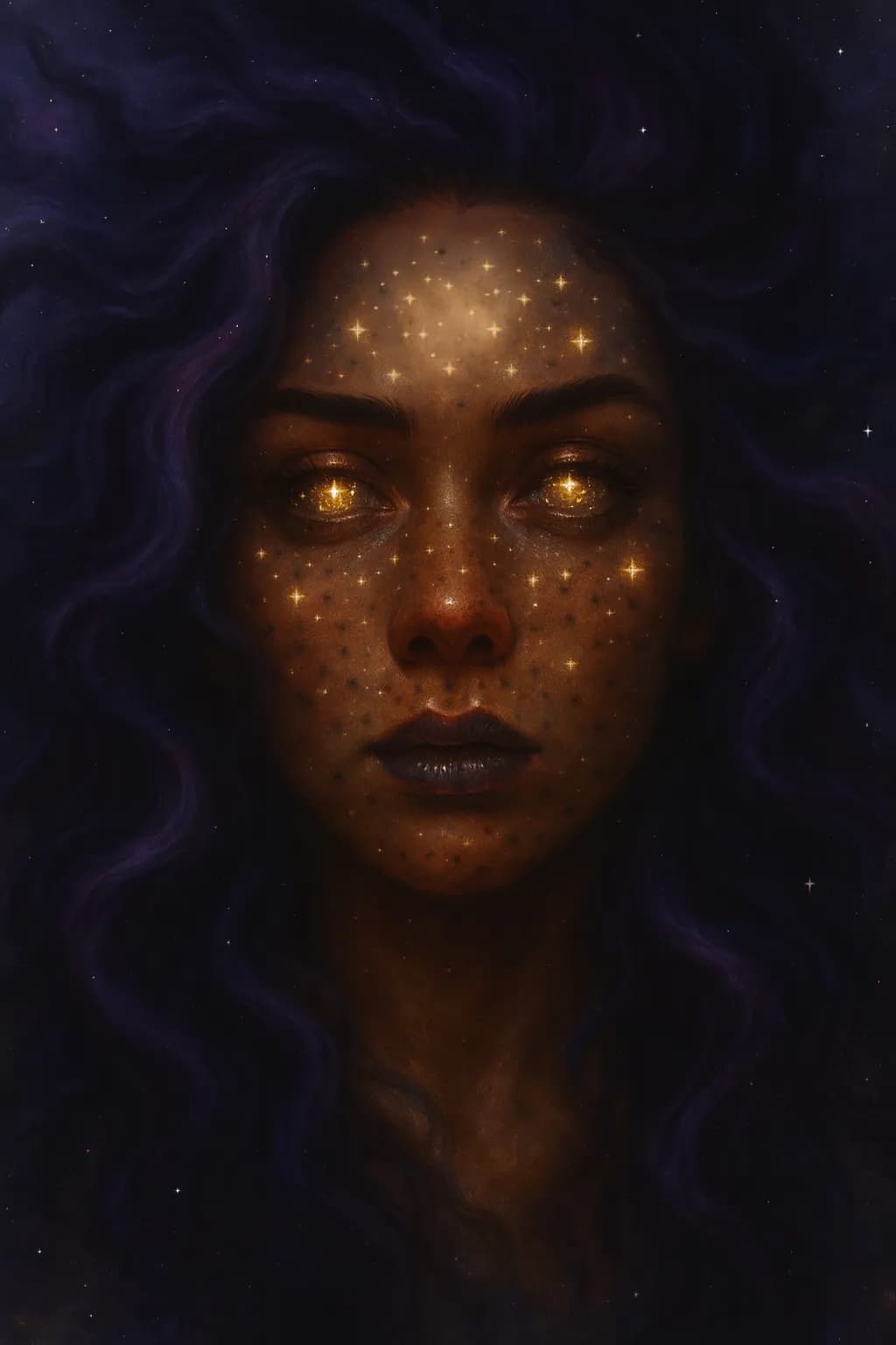Celestial Dreams: A Portrait of Cosmic Beauty and Inner Light