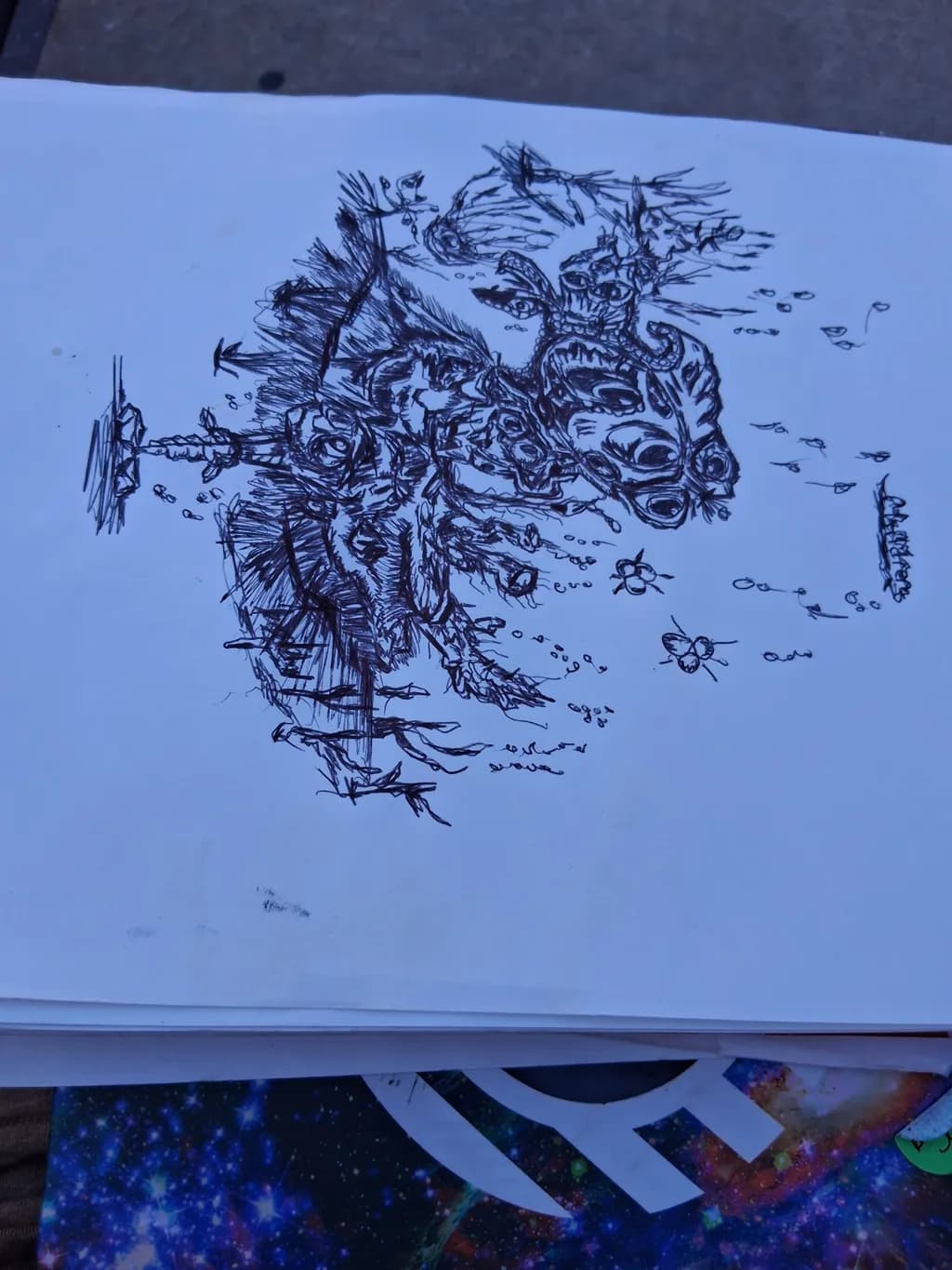 Whispers of the Cosmic Beast: A Surreal Journey Through Ink and Imagination
