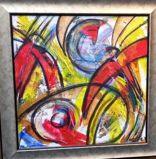 Vibrant Whirl: A Dance of Color and Emotion in Abstract Expressionism