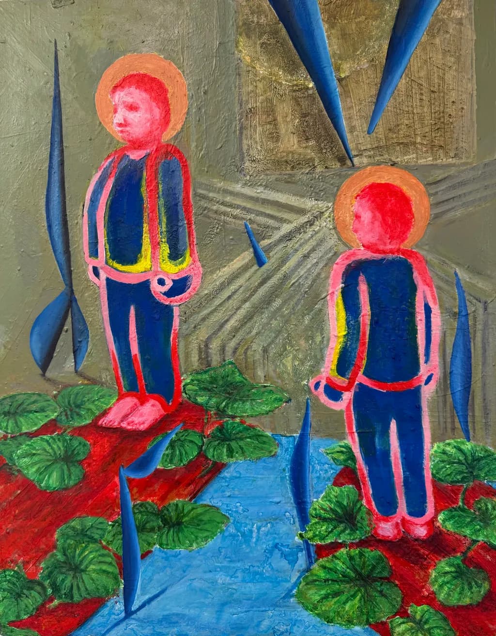 Figures by the Water Lilies