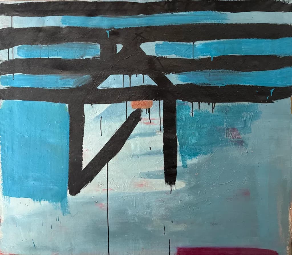 Blue Geometry Drips