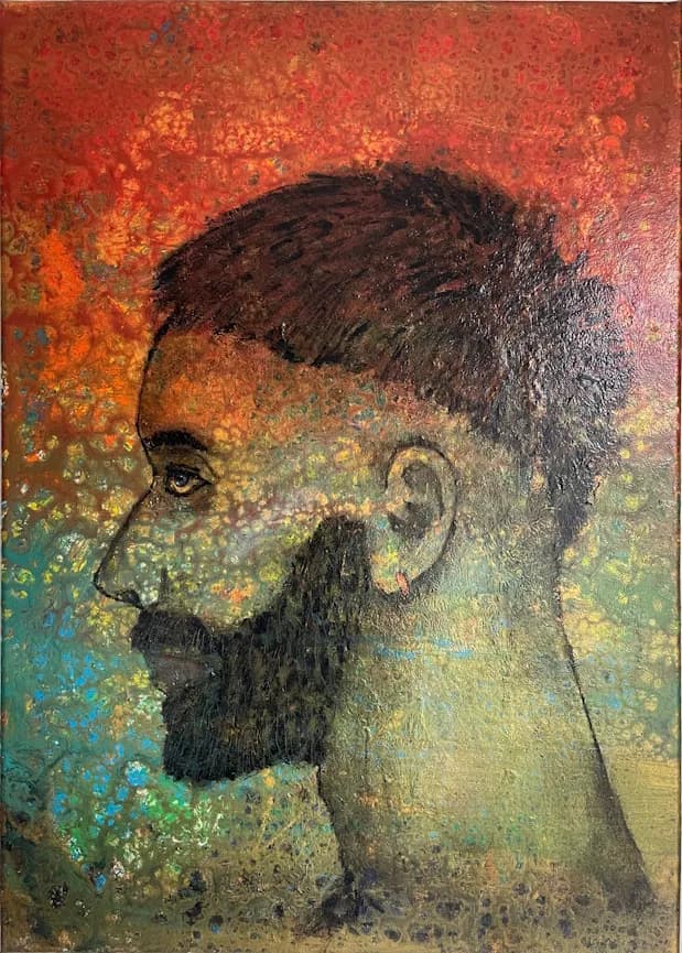 Vibrant Profile: A Colorful Exploration of Texture and Identity