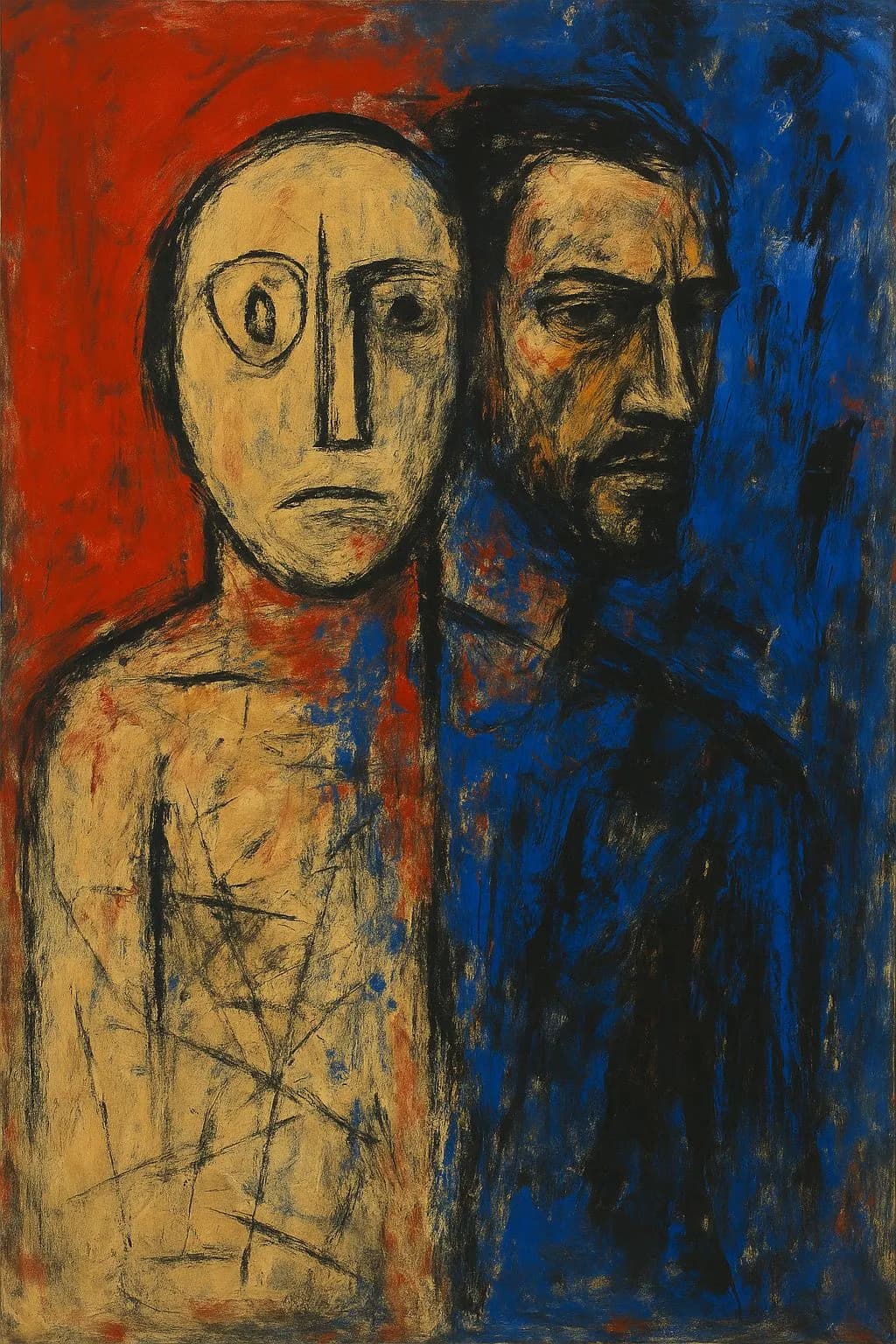 Duality of Emotion: An Abstract Exploration of Contrast and Expressionism