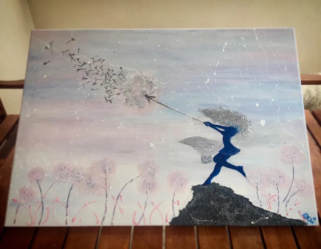 Whispers of Freedom: A Dance with the Wind and Dandelions