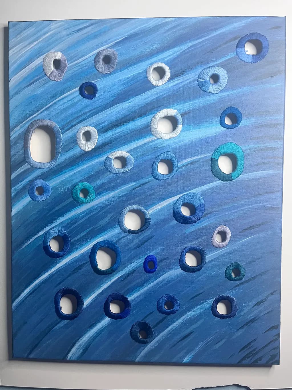 Oceanic Whispers: A Textured Journey Through Blue Patterns