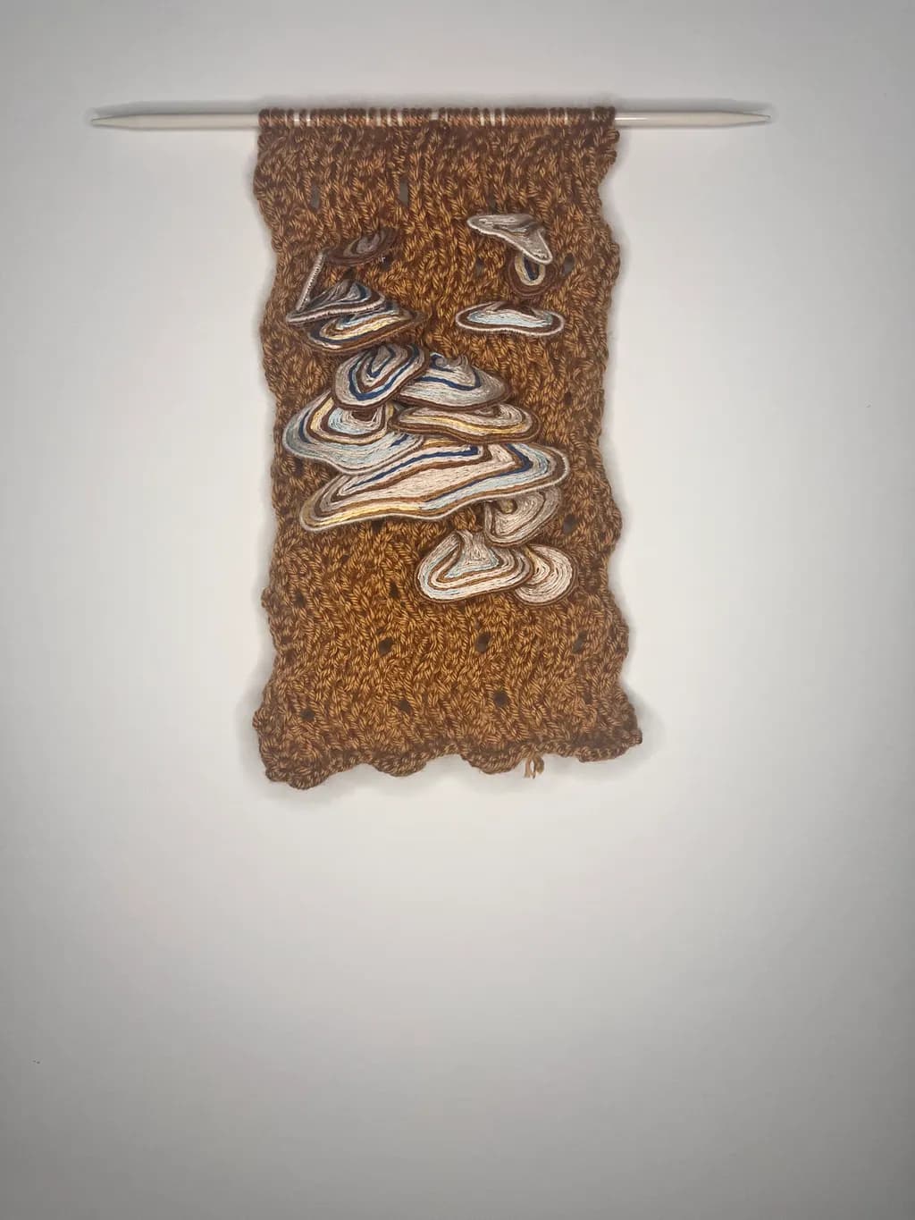 Textured Harmony: A Whimsical Textile Art Piece Inspired by Nature's Patterns