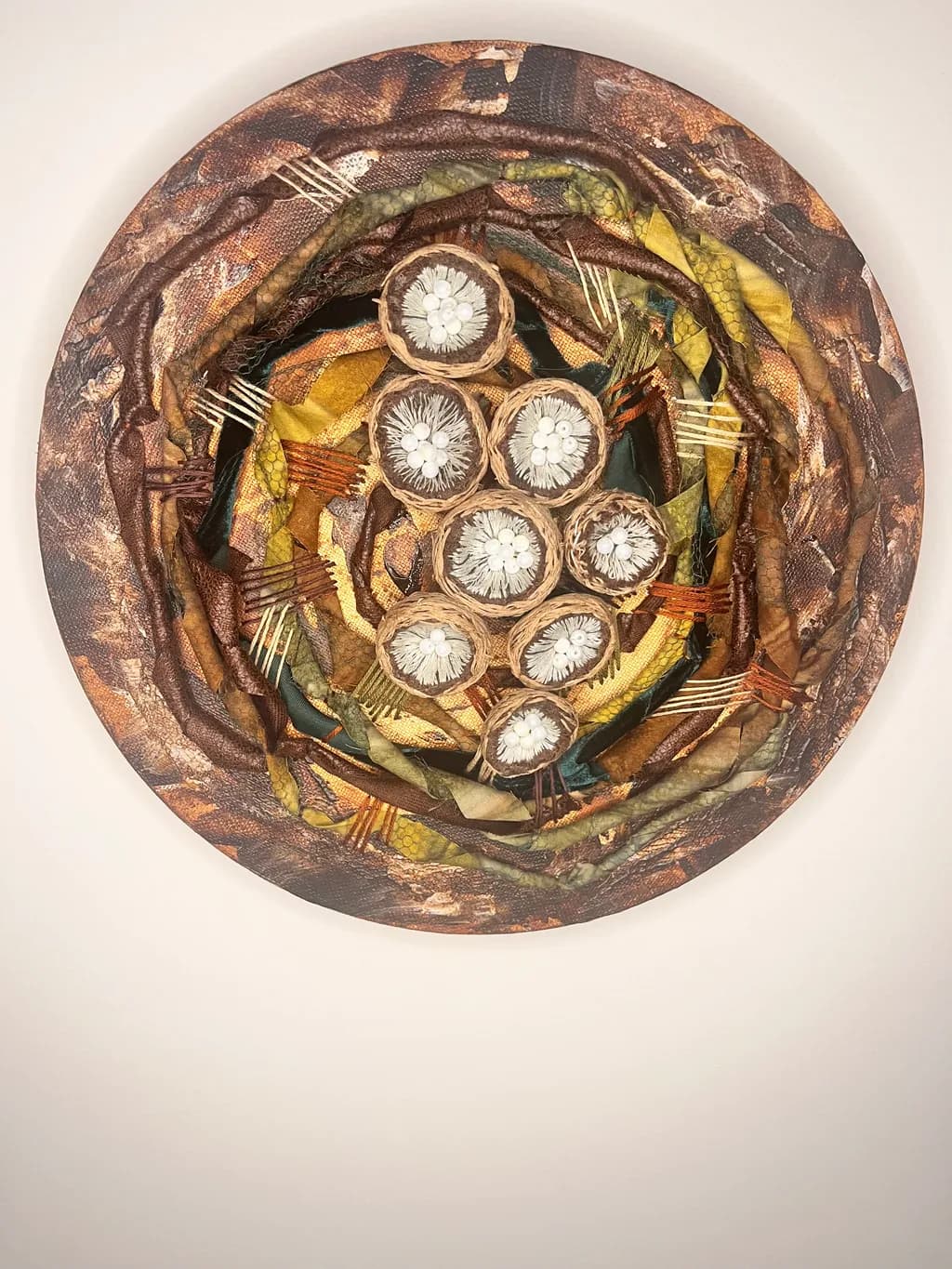Whispers of Nature: A Textured Journey Through Earthy Tones and Floral Elegance