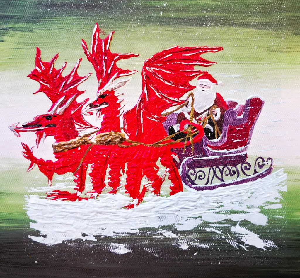 Welsh Dragon Santa