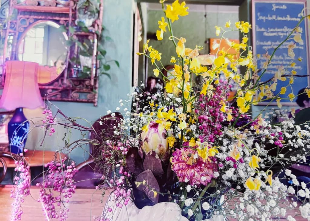 Vibrant Harmony: A Colorful Floral Arrangement Celebrating Nature's Beauty