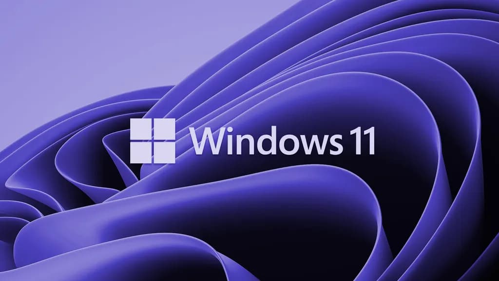 Fluid Harmony: The Elegance of Windows 11 in Purple Waves