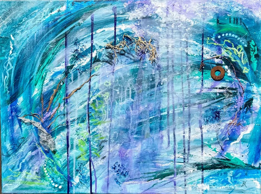 Whispers of the Ocean: A Dance of Blue and Green Serenity