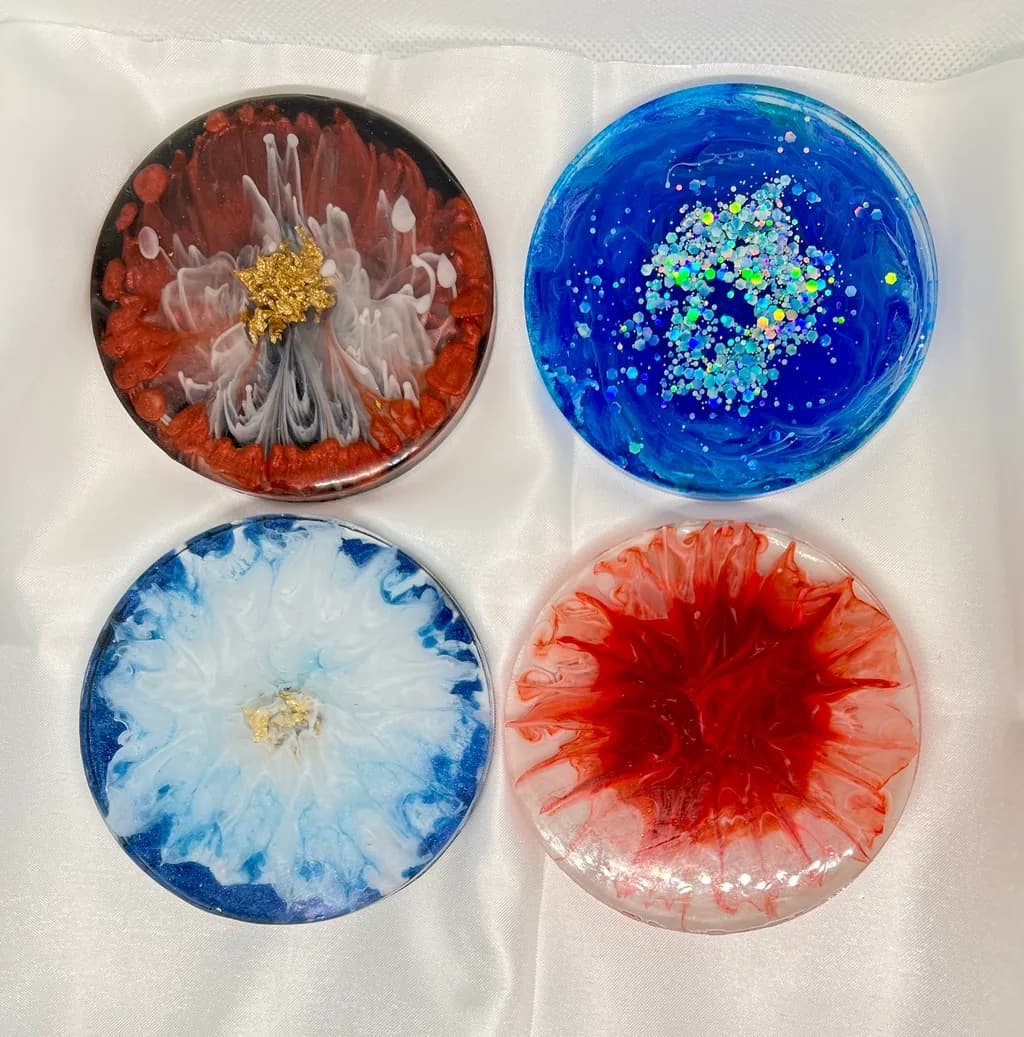 Vibrant Whirls: A Colorful Journey Through Abstract Resin Art