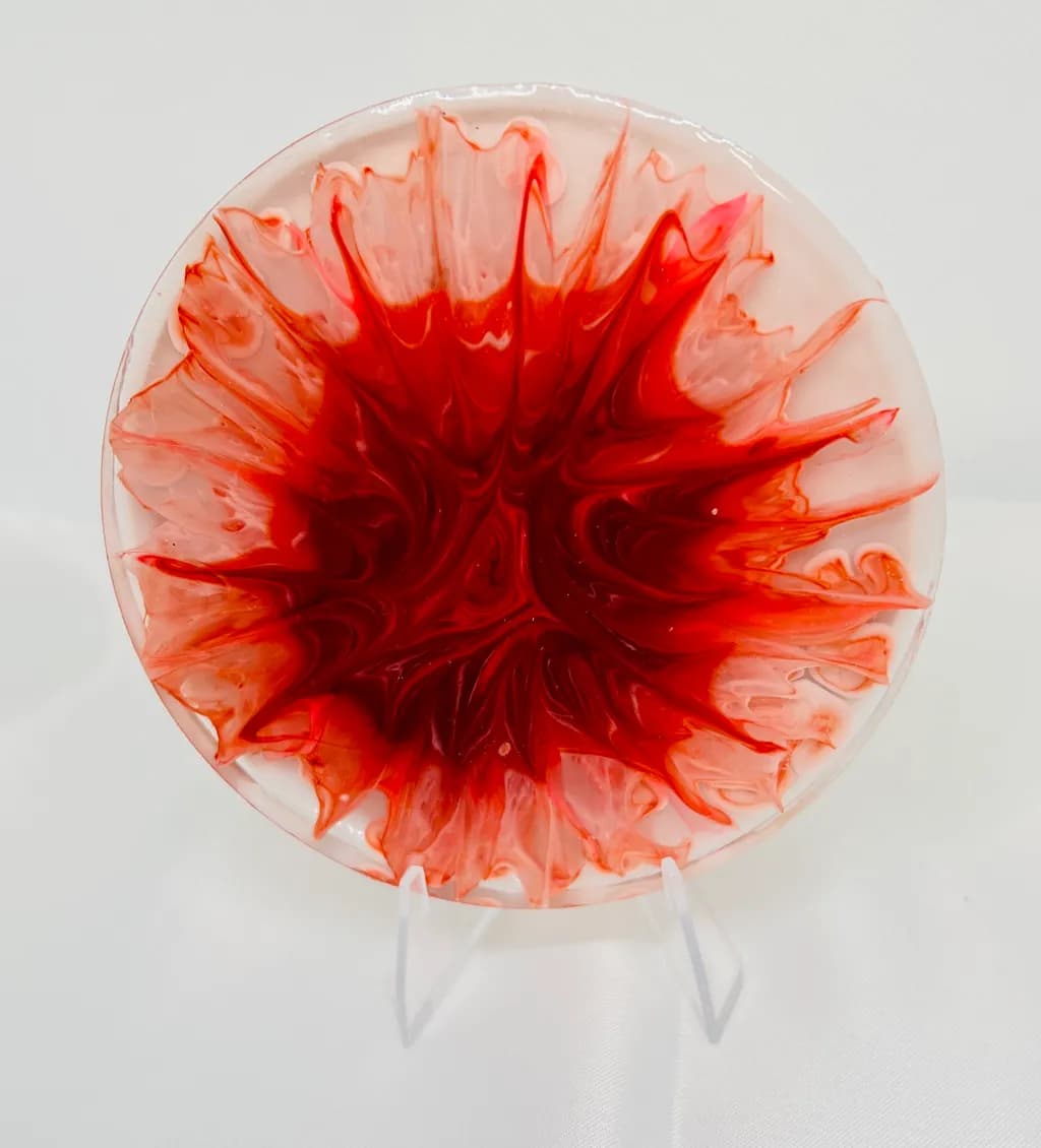 Crimson Whirl: A Dynamic Abstract Journey in Red Swirls