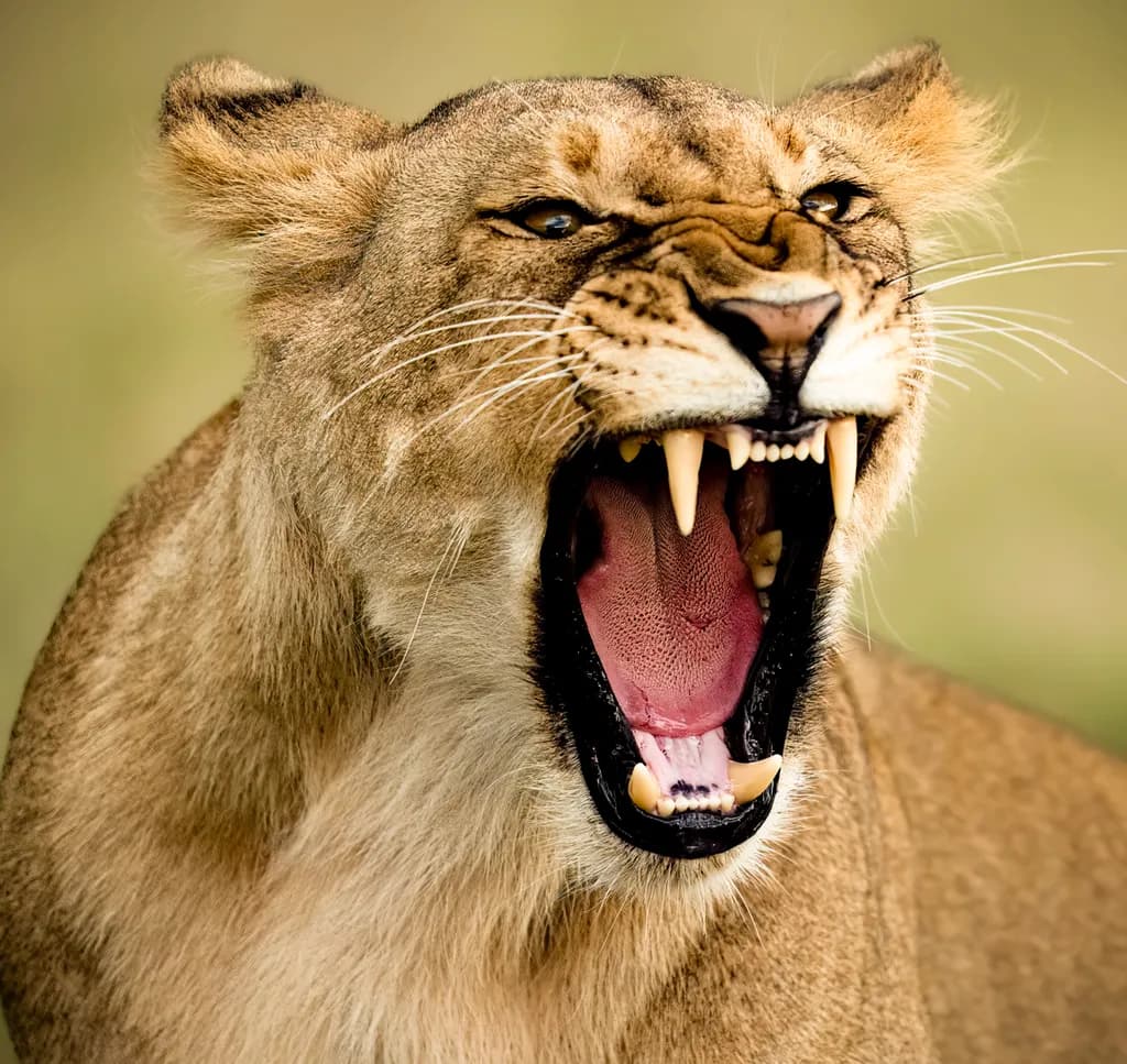 Majestic Roar: The Fierce Spirit of the Wild Lioness