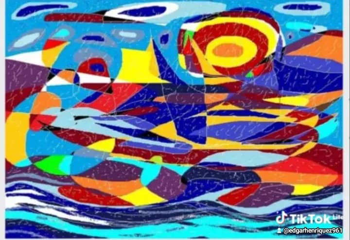 Vibrant Geometric Waves: An Abstract Journey Through Color and Form