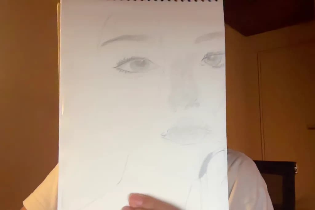 Whispers of Emotion: A Delicate Portrait in Progress