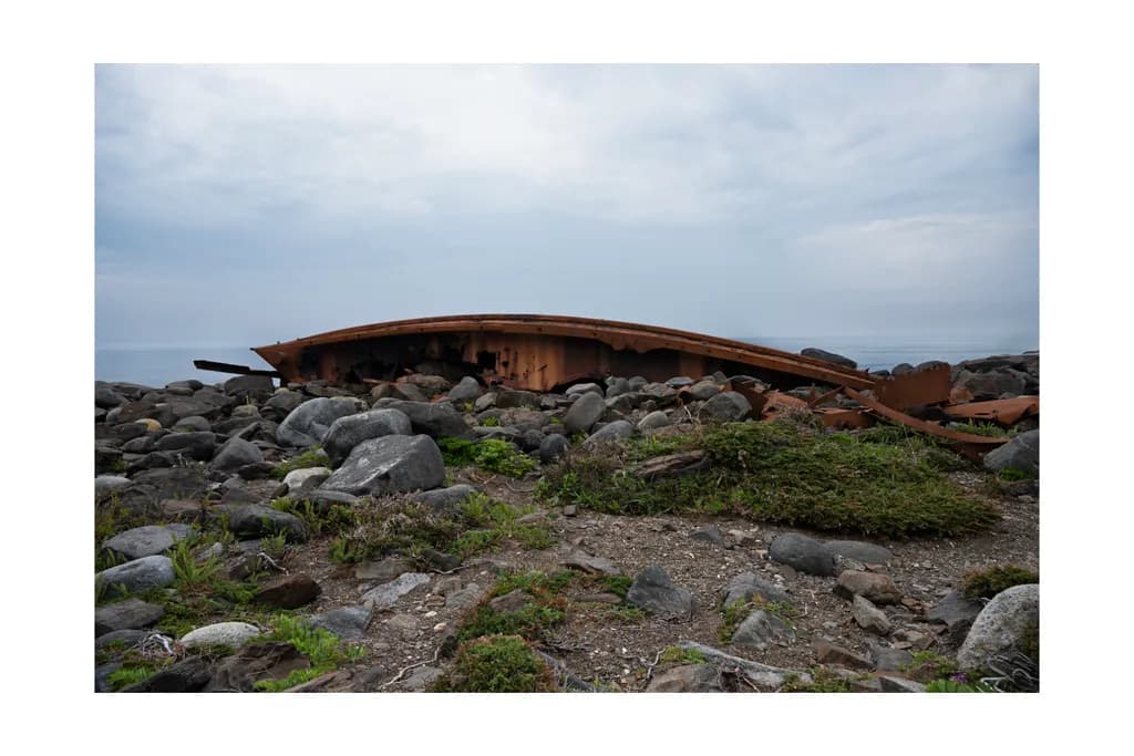 Weathered Echoes: The Abandoned Wreck on the Coastline