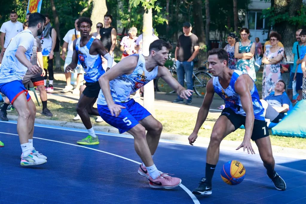 Dynamic Street Basketball Showdown: A Vibrant Display of Skill and Passion on the Court