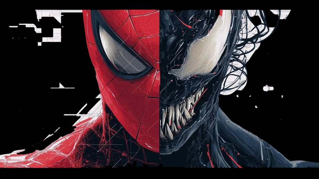 Duality of Heroes: The Clash of Spider-Man and Venom