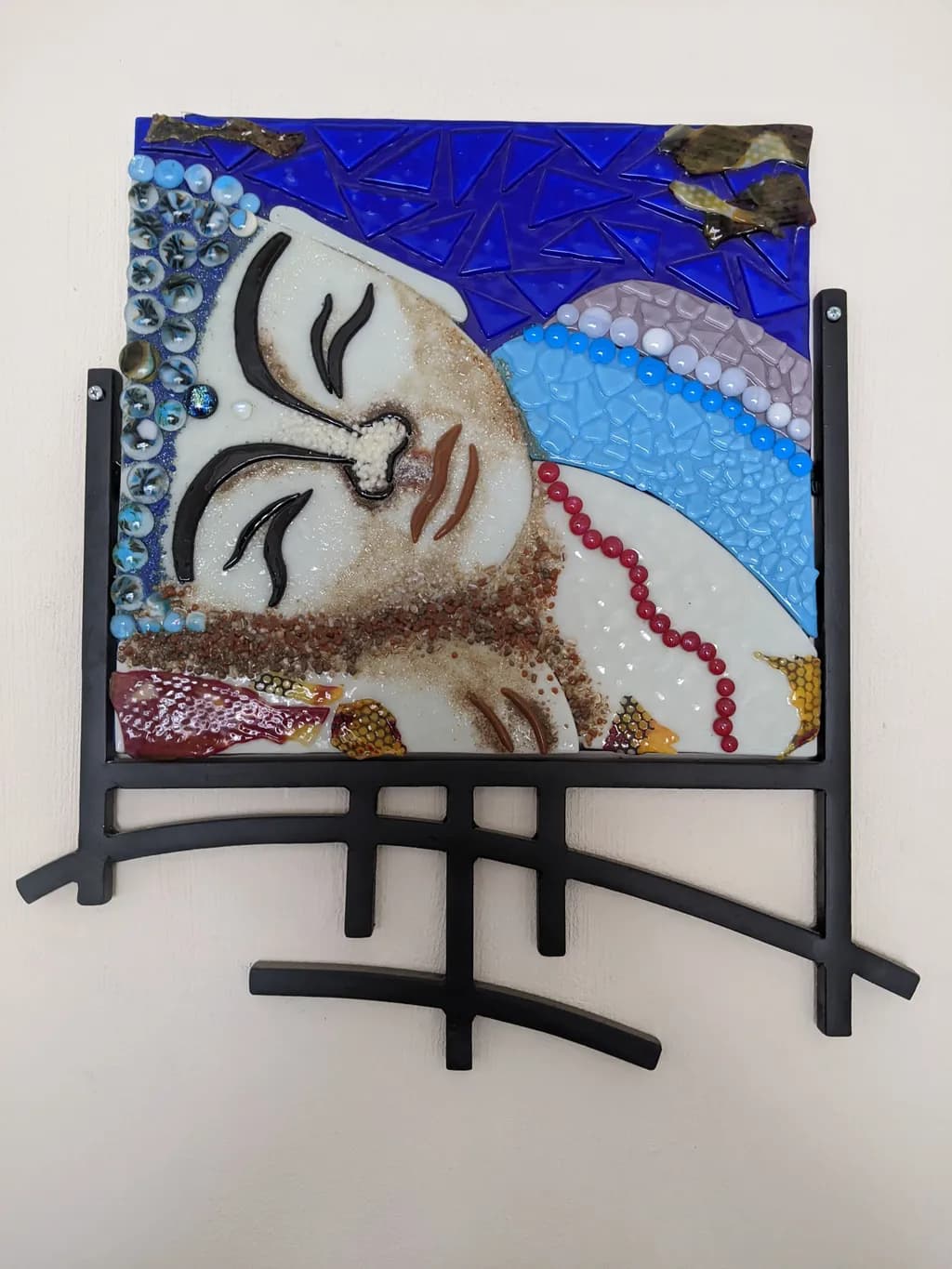 Serenity in Glass: A Mosaic Buddha Dreamscape