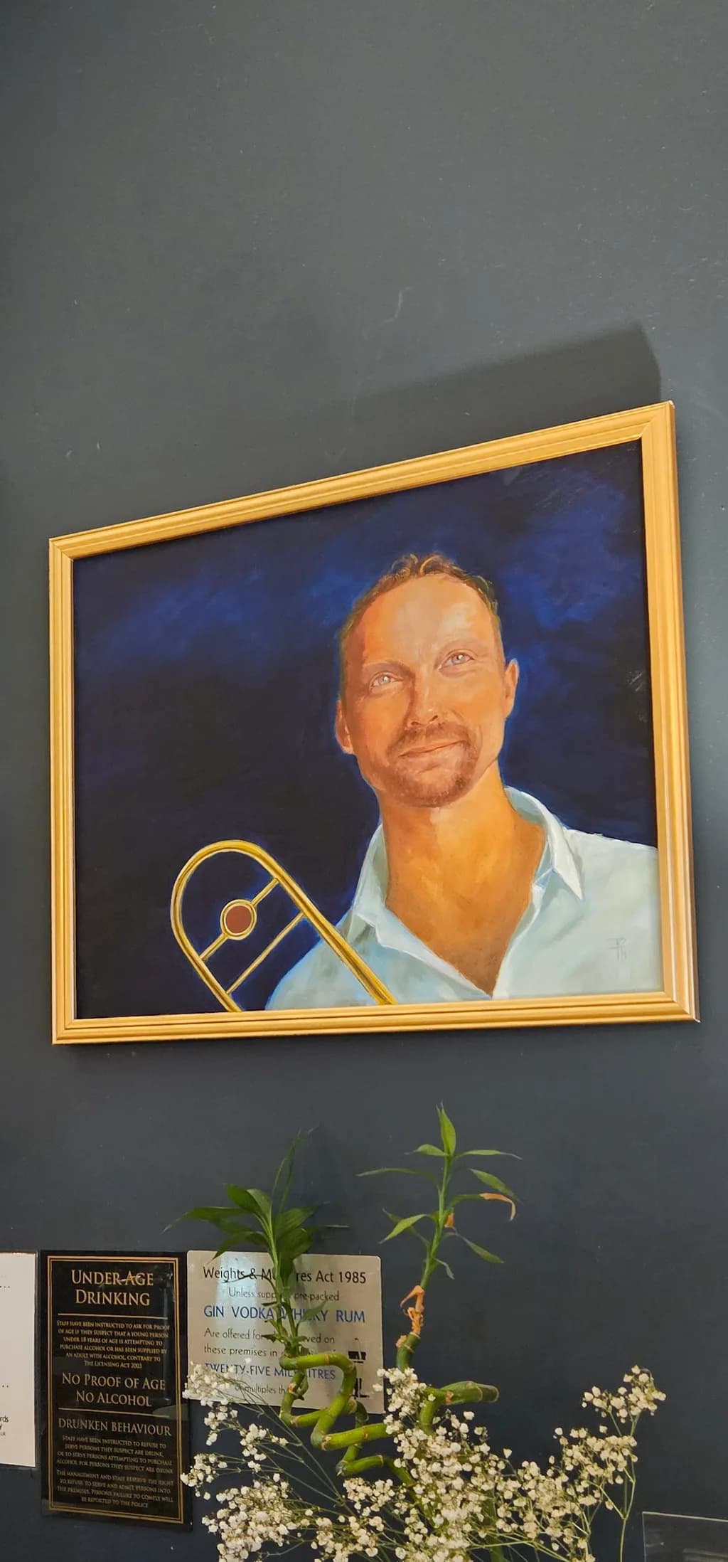 Melody in Portrait: A Trombonist's Essence Captured in Color