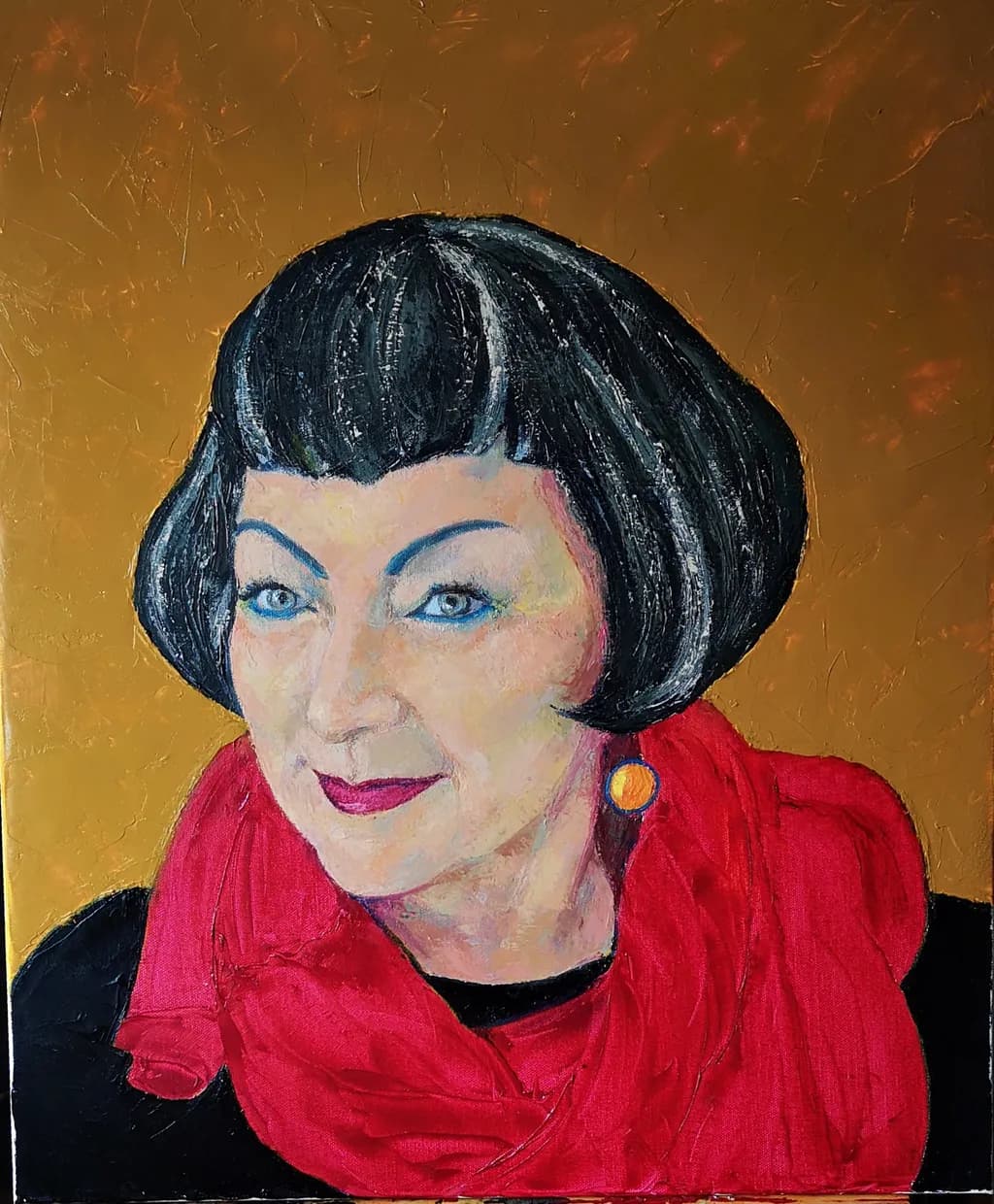 Radiant Elegance: A Portrait of Timeless Beauty in Bold Colors