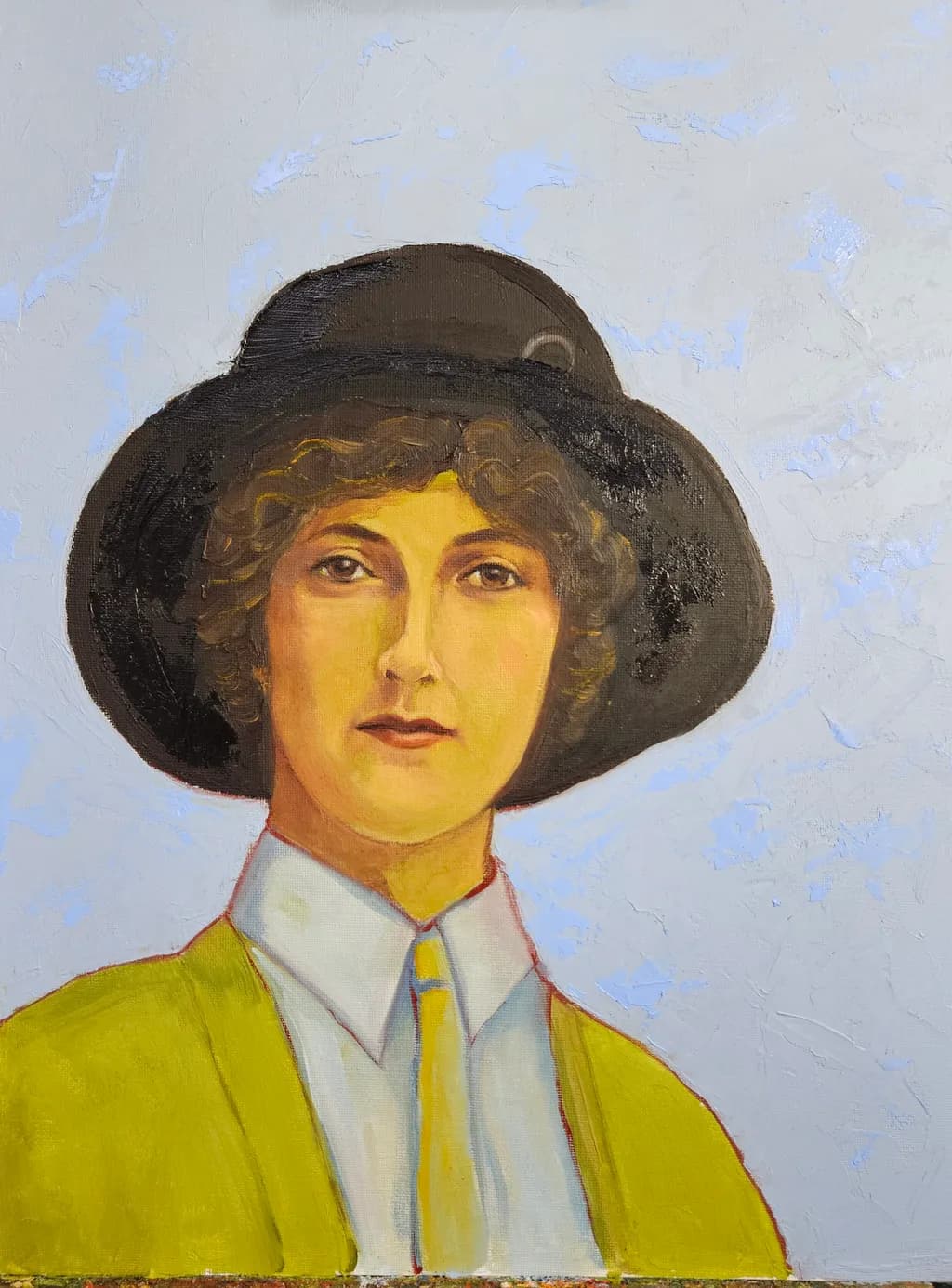 Whispers of Elegance: A Portrait in Yellow and Black