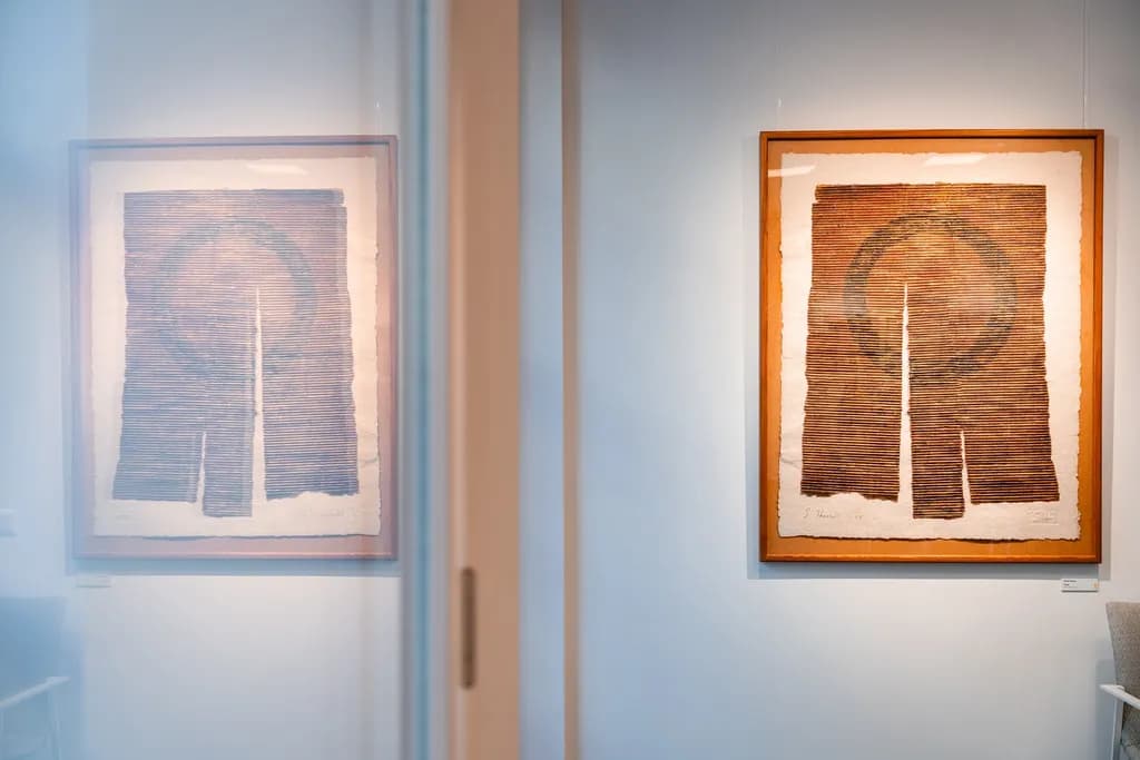Whispers of Geometry: A Harmonious Dance of Lines and Circles in Earthy Tones
