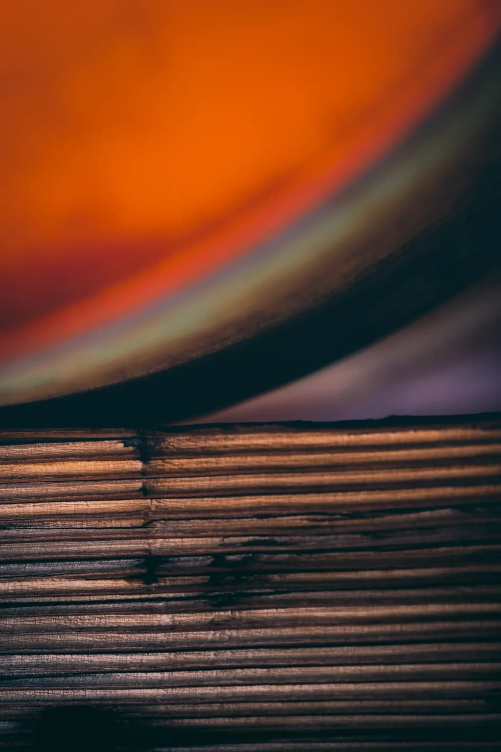 Whispers of Color: An Abstract Journey Through Layered Textures and Wood