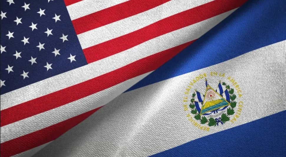 Unity in Fabric: A Tapestry of American and Salvadoran Flags