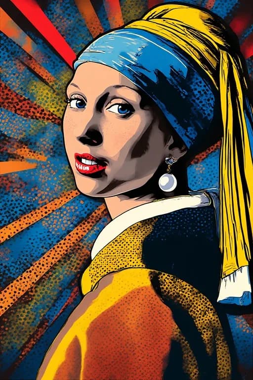 Radiant Reverie: A Modern Twist on the Classic Pearl Earring Portrait