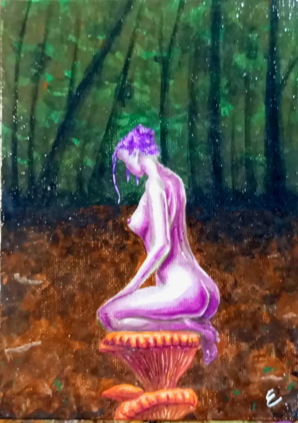 Forest Figure on Mushroom