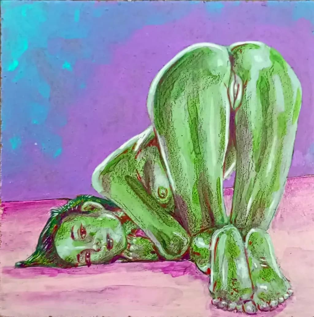 Green Figure Pose