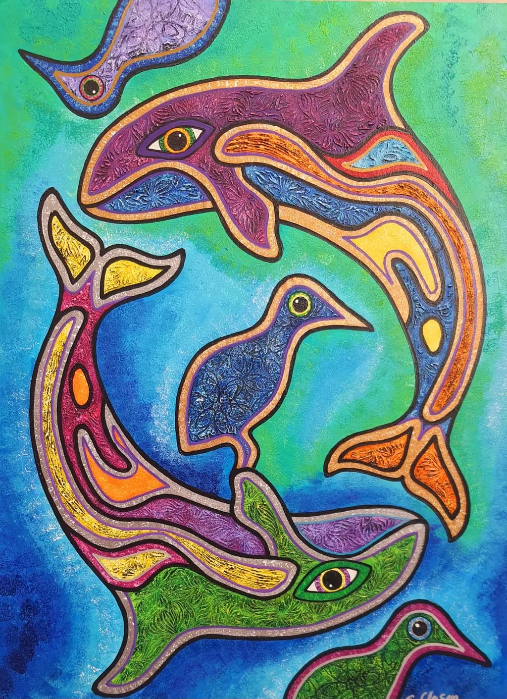 Orca and Bird Harmony