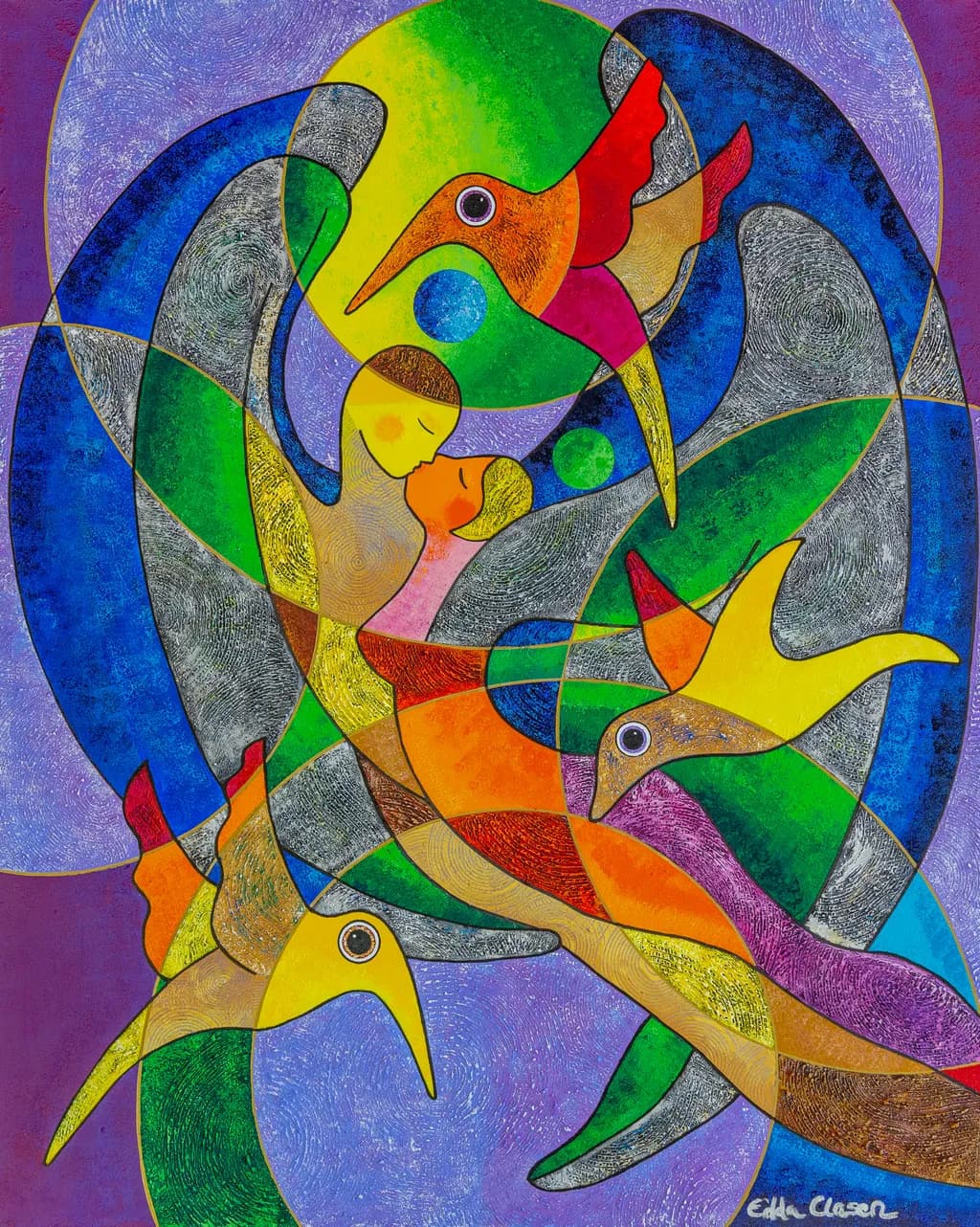 Whispers of Color: A Dance of Love and Nature