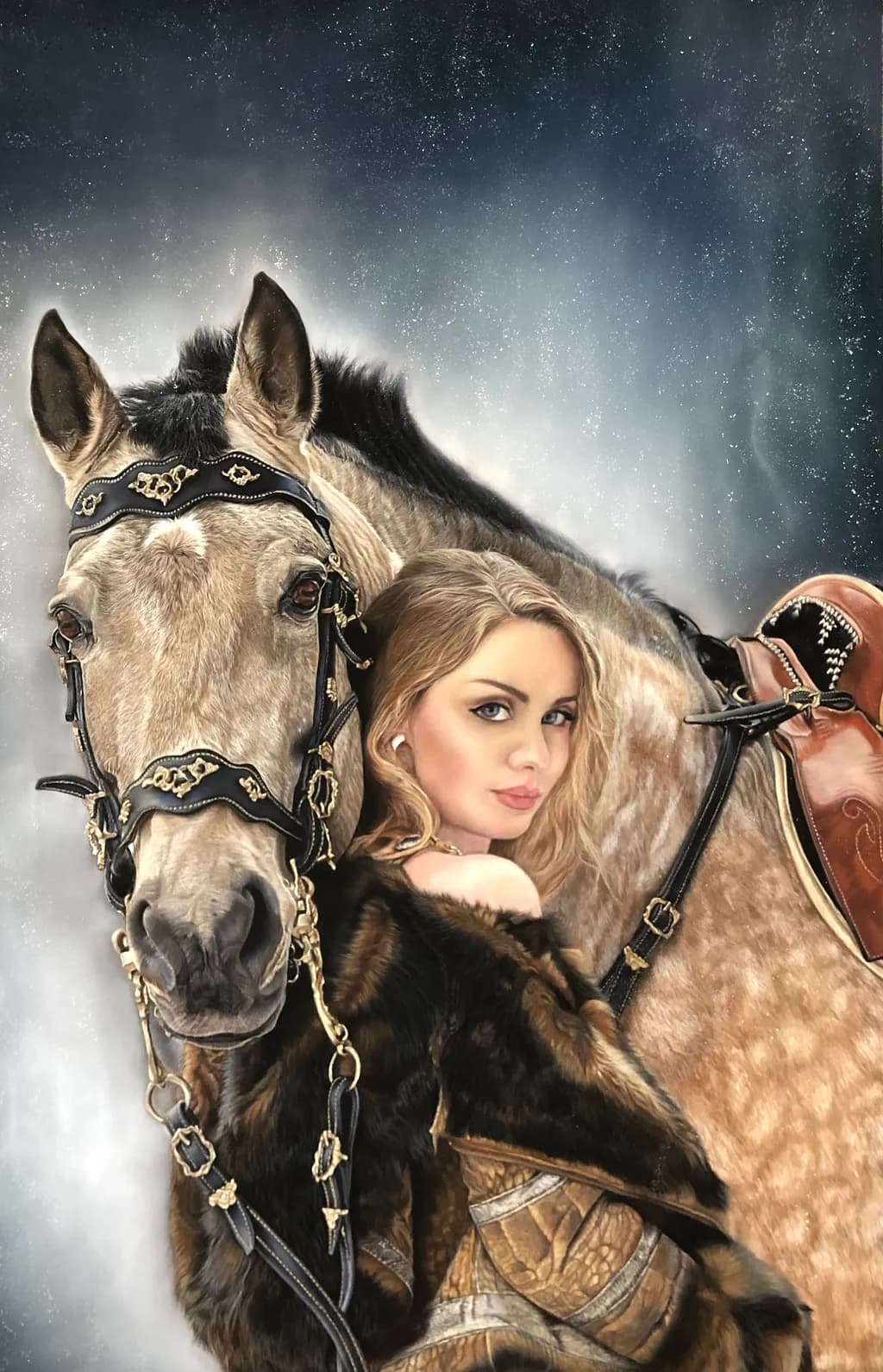 Whispers of the Wild: A Portrait of Elegance and Strength with Horse and Rider