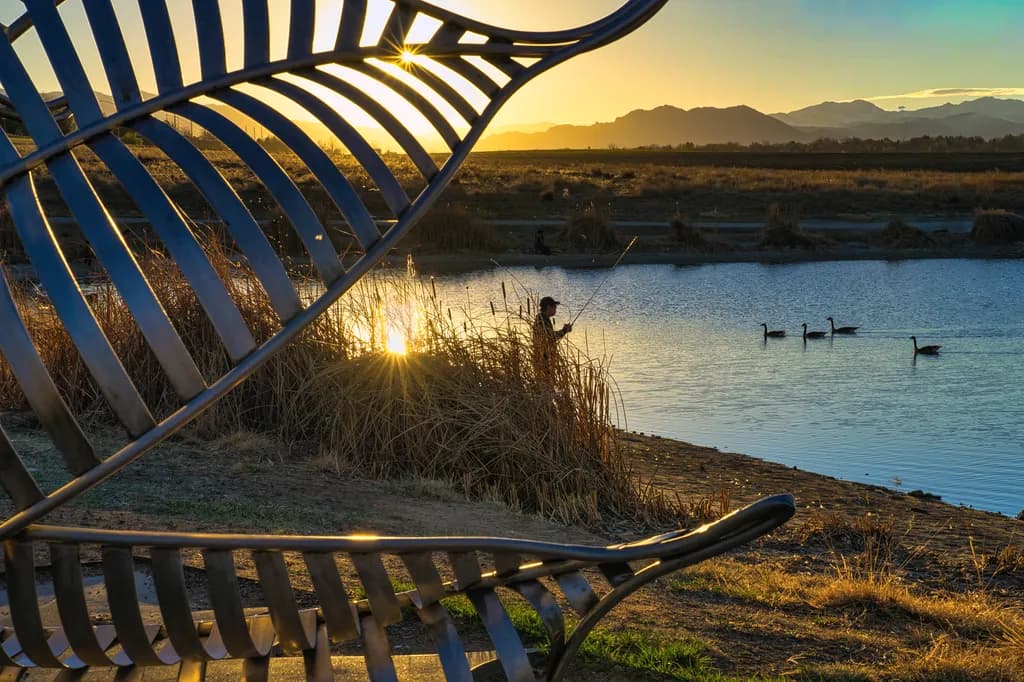 Framed Sunset Fishing