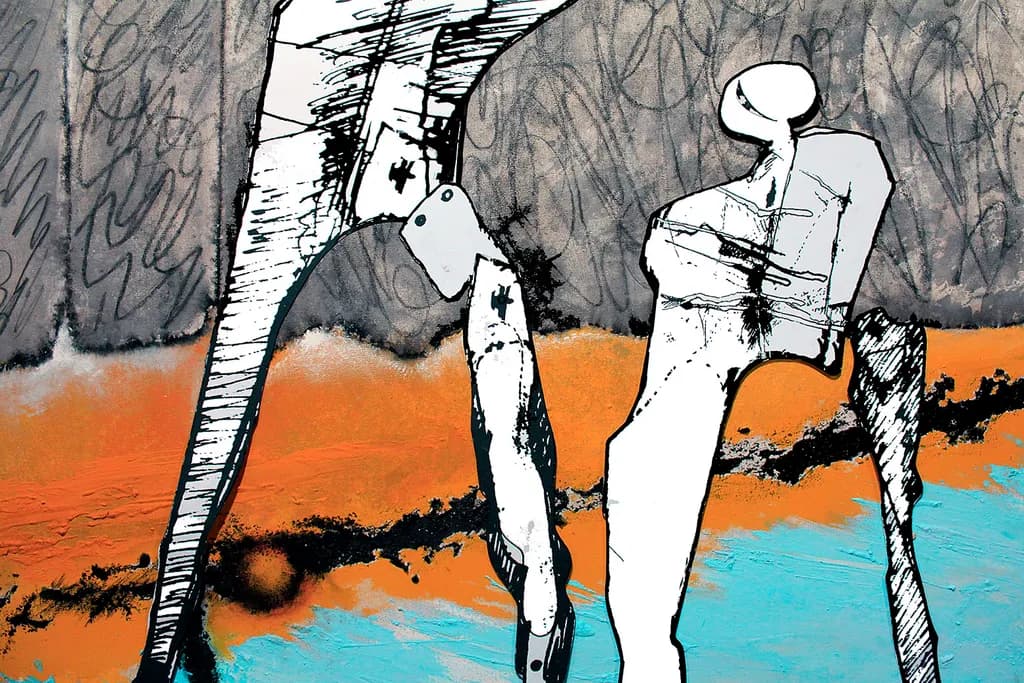 Whispers of Connection: An Abstract Exploration of Human Form and Emotion