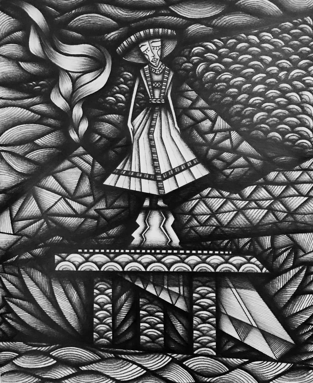 Whispers of Geometry: An Abstract Monochrome Journey Through Expression and Form