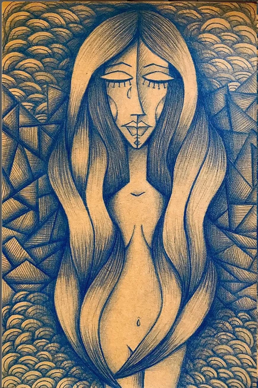 Whispers of the Soul: A Blue-Hued Journey Through Feminine Form and Emotion