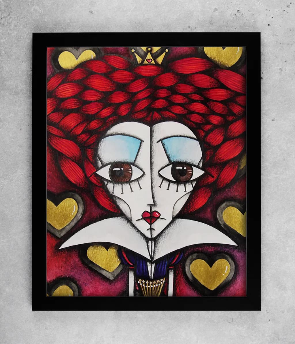 Queen of Hearts: A Whimsical Portrait of Love and Power