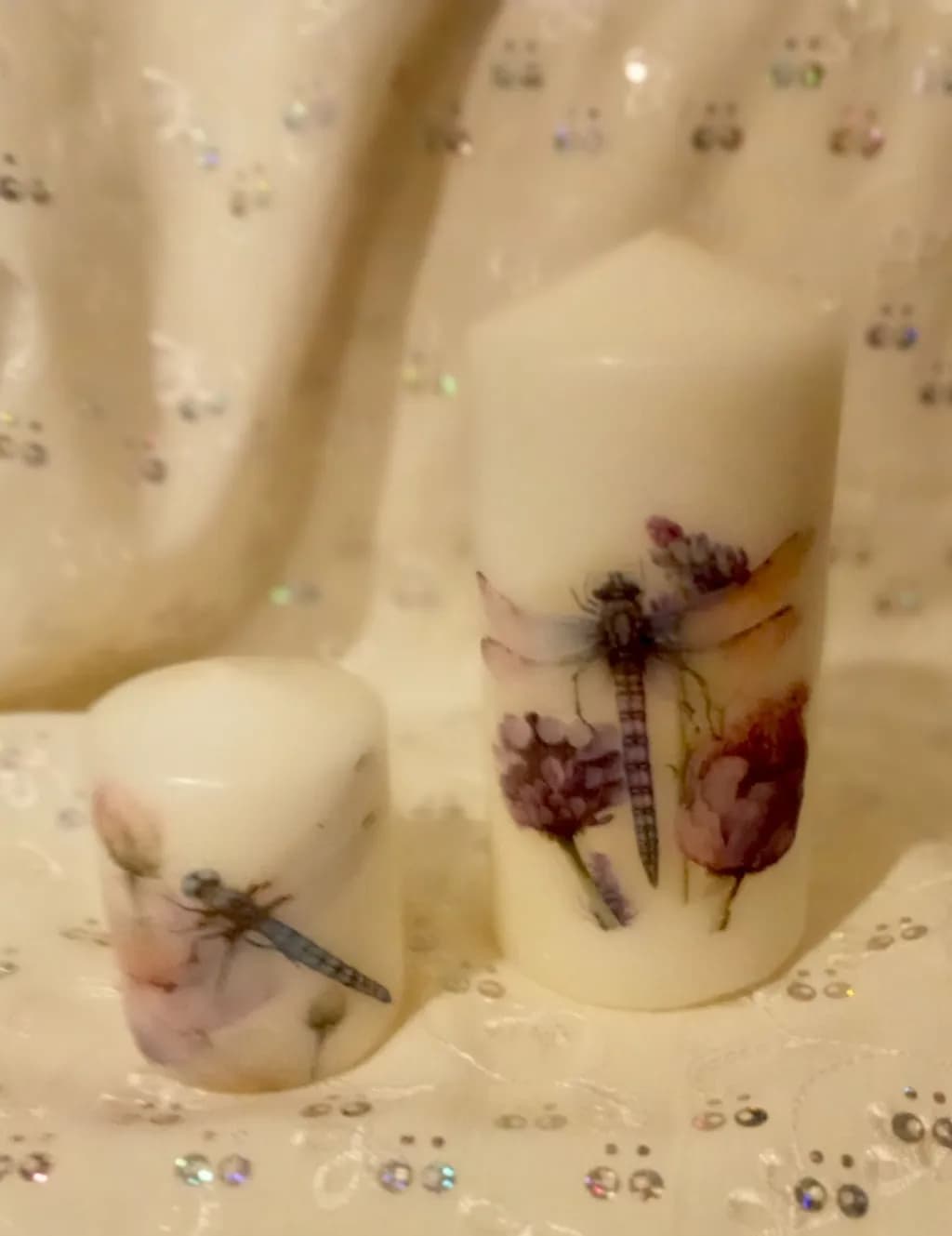 Floral Dragonfly Pillars