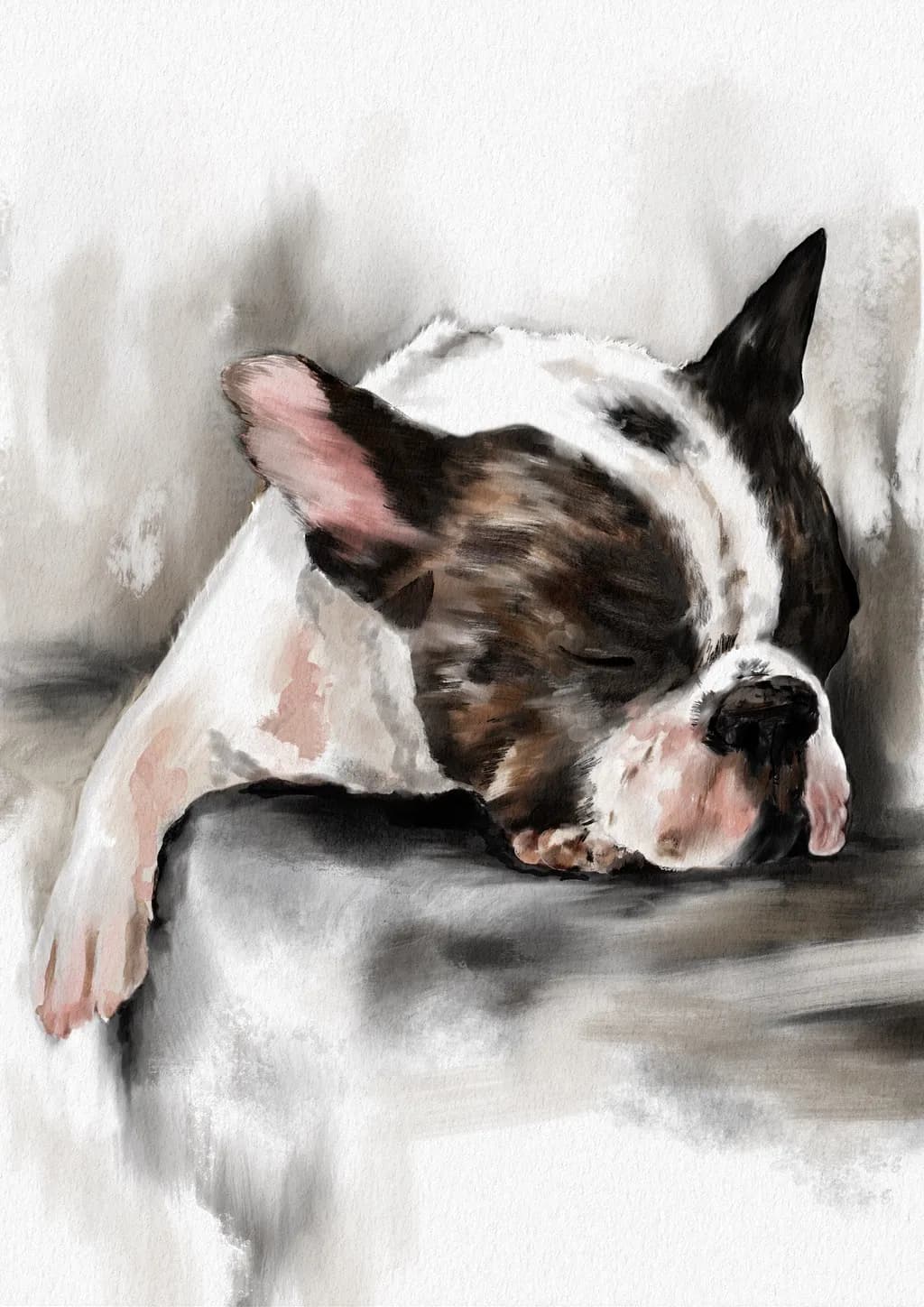 Whiskers and Dreams: A Playful Portrait of a Snoozing Pup