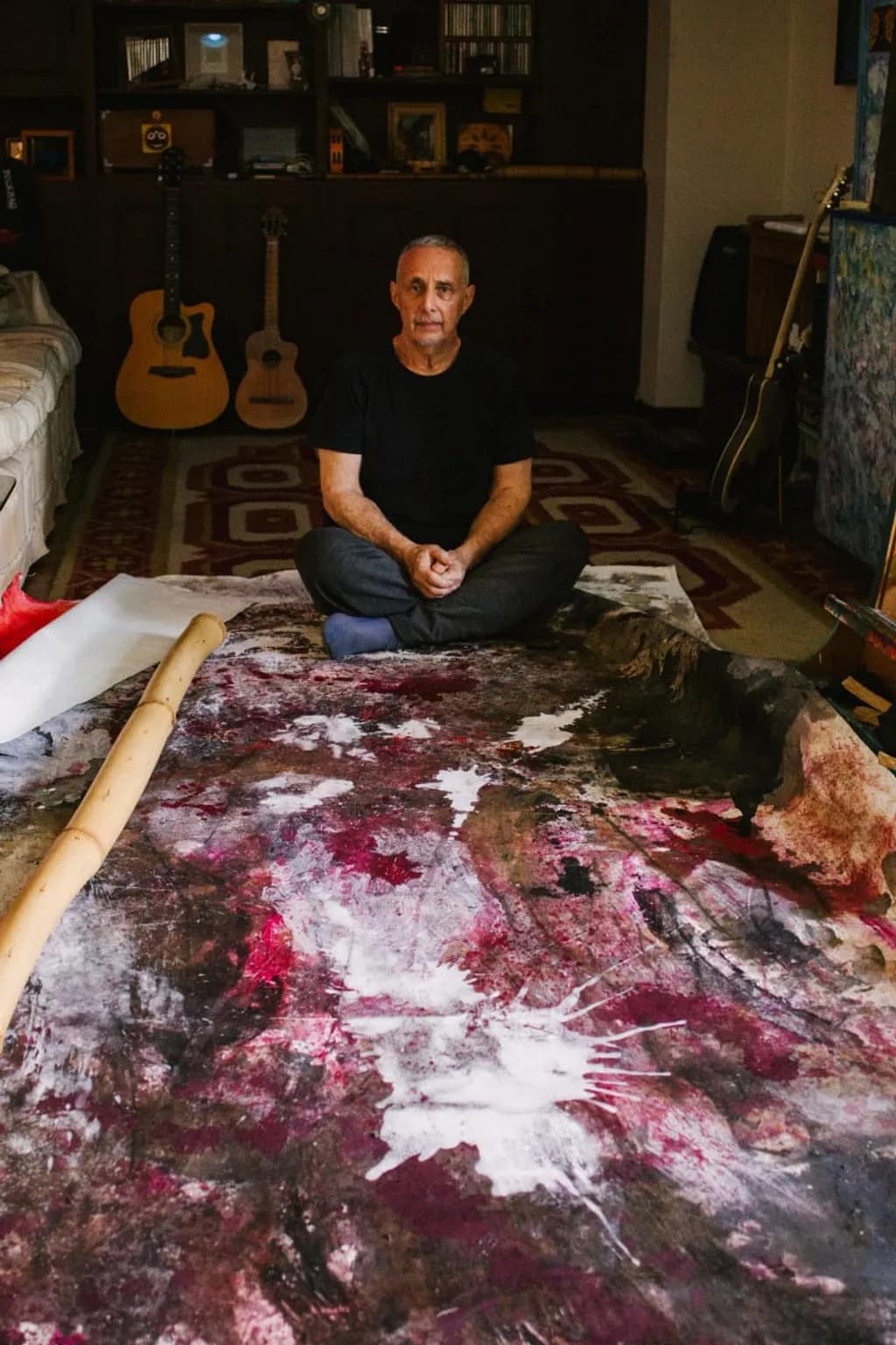 Artist with Painting