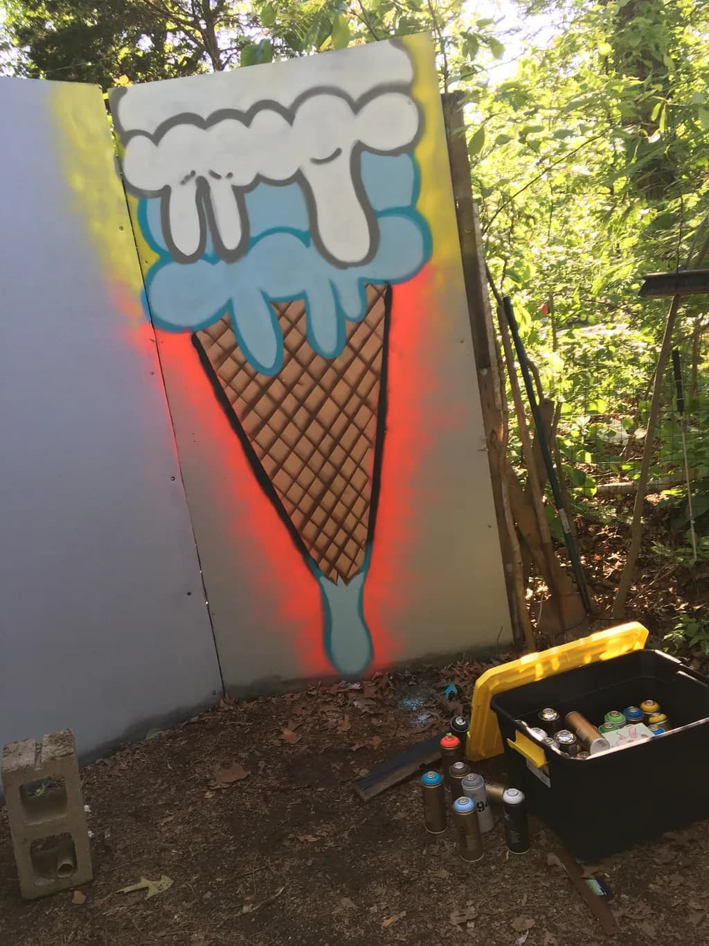Sweet Urban Dreams: A Colorful Graffiti Ice Cream Delight